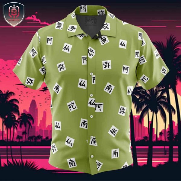 Gyomei Himejema Demon Slayer Beach Wear Aloha Style For Men And Women Button Up Hawaiian Shirt