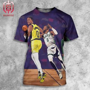 Haliburton And The Pacers Run Away With The Series Versus Milwaukee Bucks NBA Playoffs 2024 All Over Print Shirt