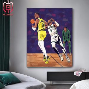 Haliburton And The Pacers Run Away With The Series Versus Milwaukee Bucks NBA Playoffs 2024 Home Decor Poster Canvas