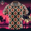 Hanafuda Earrings Demon Slayer Beach Wear Aloha Style For Men And Women Button Up Hawaiian Shirt
