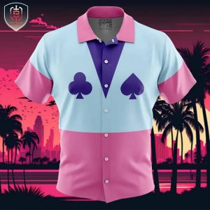 Hisoka Hunter X Hunter Beach Wear Aloha Style For Men And Women Button Up Hawaiian Shirt