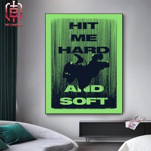 Hit Me Hard And Soft Green Poster Billie Eilish New Album Hit Me Hard And Soft Home Decor Poster Canvas