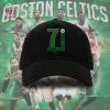 Jayson Tatum Black Boston Celtics 2024 NBA Finals Inbound Pass Name And Number Snapback Classic Hat Cap