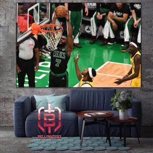 Jaylen Brown Dunk Moment He Scores 40 Points Help Celtics Lead Pacers 2-0 Eastern Final NBA Playoffs 2024 Home Decor Poster Canvas