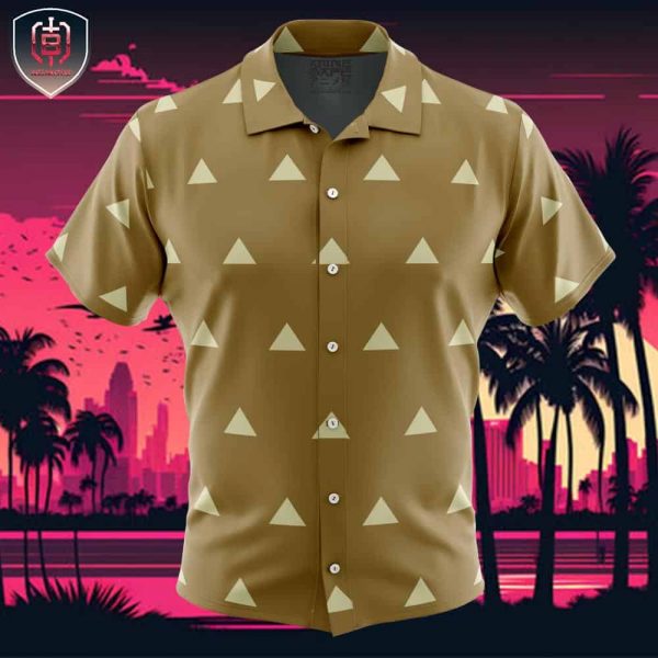 Jigoro Kuwajima Demon Slayer Beach Wear Aloha Style For Men And Women Button Up Hawaiian Shirt