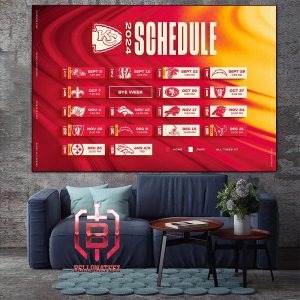 Kansas City Chiefs Announced Their New Season NFL 2024 Schedule Home Decor Poster Canvas