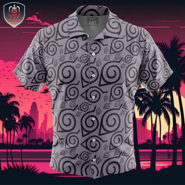Konoha Naruto Shippuden Beach Wear Aloha Style For Men And Women Button Up Hawaiian Shirt