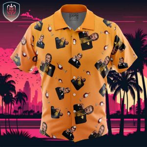 Leonardo DiCaprio Meme Pattern Beach Wear Aloha Style For Men And Women Button Up Hawaiian Shirt