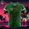 Link Pattern Legend of Zelda Beach Wear Aloha Style For Men And Women Button Up Hawaiian Shirt