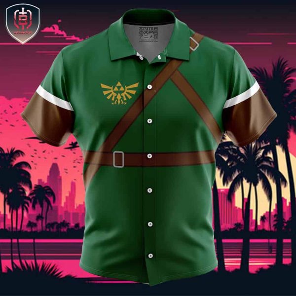 Link Legend of Zelda Beach Wear Aloha Style For Men And Women Button Up Hawaiian Shirt