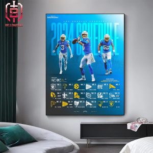 Los Angeles Chargers Announced Thier New Season NFL 2024 Schedule Home Decor Poster Canvas
