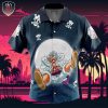 Lucario x Mega Lucario Pokemon Beach Wear Aloha Style For Men And Women Button Up Hawaiian Shirt