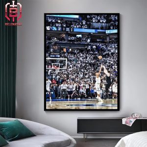 Luka Doncic Step Back 3 Points Shoot In Last Second Help Mavericks Lead 2-0 In WCF Final NBA Playoffs 23-24 Home Decor Poster Canvas