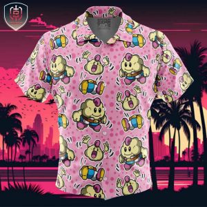 Mallow Super Mario Bros Beach Wear Aloha Style For Men And Women Button Up Hawaiian Shirt