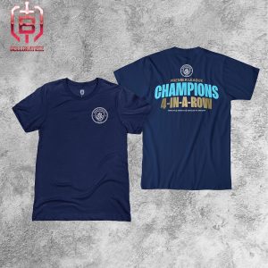 Manchester City 1863FC 4X Winner Premier League 23-24 Champions 4 In A Row Two Sides Unisex T-Shirt