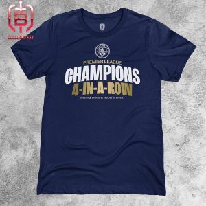 Manchester City 1863FC Lock Up 4 In A Row Premier League 23-24 Champions Two Sides Unisex T-Shirt