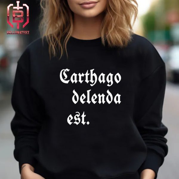 Mark Zuckerberg Wearing Carthago Delenda Est Unisex T-Shirt
