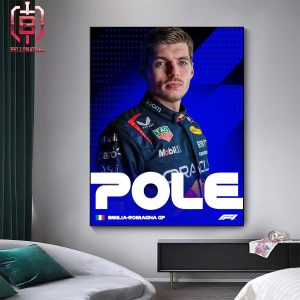 Max Verstappen Take Pole At Imola Emilia Romagna GP Formula 1 Home Decor Poster Canvas