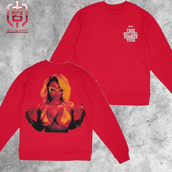 Megan Thee Stallion 2024 Official Merch Hot Girl Summer Tour Limited Edition Two Sides Sweatshirt Unisex T-Shirt