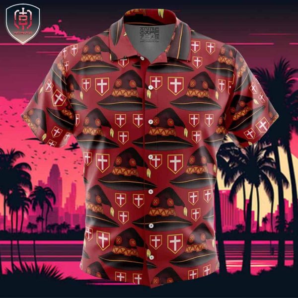 Megumin Konosuba Beach Wear Aloha Style For Men And Women Button Up Hawaiian Shirt