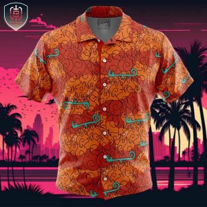 Mera Mera No Mi Luffy Devil Fruit One Piece Beach Wear Aloha Style For Men And Women Button Up Hawaiian Shirt