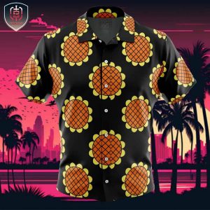 Monkey D Luffy Black Dressrosa One Piece Beach Wear Aloha Style For Men And Women Button Up Hawaiian Shirt