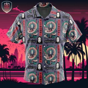 Mythical Spirited Away Studio Ghibli Beach Wear Aloha Style For Men And Women Button Up Hawaiian Shirt