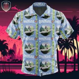 Nausicaa of the Valley of the Wind Studio Ghibli Beach Wear Aloha Style For Men And Women Button Up Hawaiian Shirt