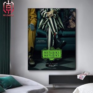 New Poster For Beetlejuice Beetlejuice Only In Theaters September 6th 2024 Home Decor Poster Canvas