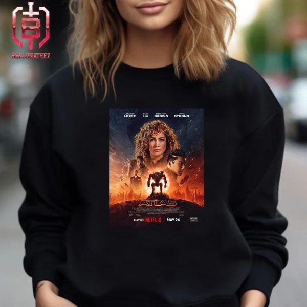 New Poster For Brad Peyton’s Atlas Starring Jennifer Lopez Releasing On Netflix On May 24 Unisex T-Shirt