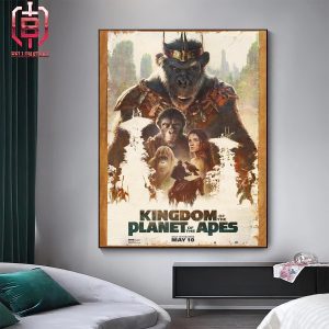 New Poster For Kingdom Of The Planet Of The Apes Releasing In Theaters On May 10 Home Decor Poster Canvas