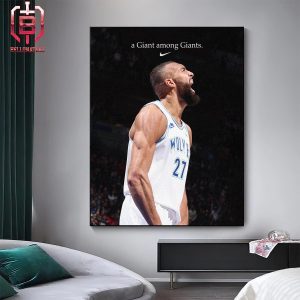 Nike Tribute To Rudy Gobert Minnesota Timberwolves Get 2023-24 Kia NBA Defensive Player Of The Year Home Decor Poster Canvas