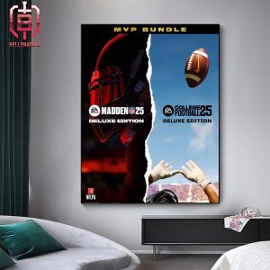 Official EA College Football 25 Deluxe Edition MVP Bundle Cover Home Decor Poster Canvas