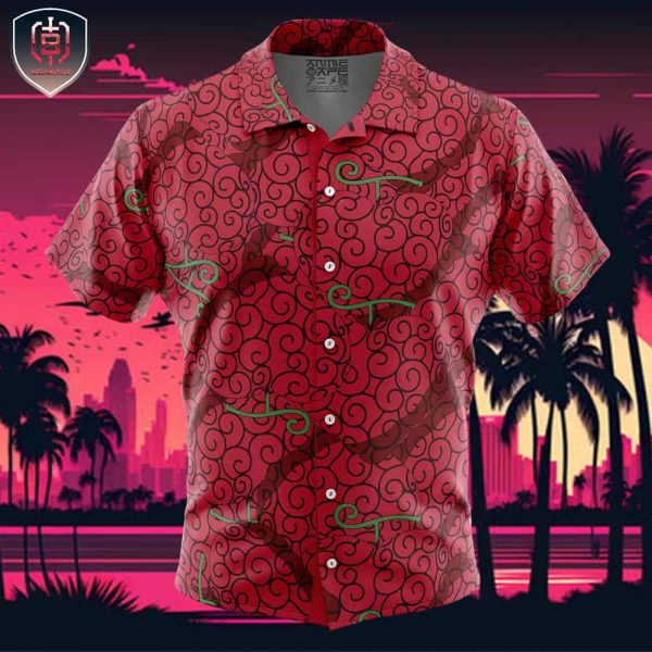 Ope Ope No Mi Luffy Devil Fruit One Piece Beach Wear Aloha Style For Men And Women Button Up Hawaiian Shirt
