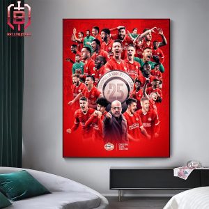 PSV Eindhoven Creating Stars Together Kampioen Van Nederland 2023-2024 Eredivise Champions Home Decor Poster Canvas
