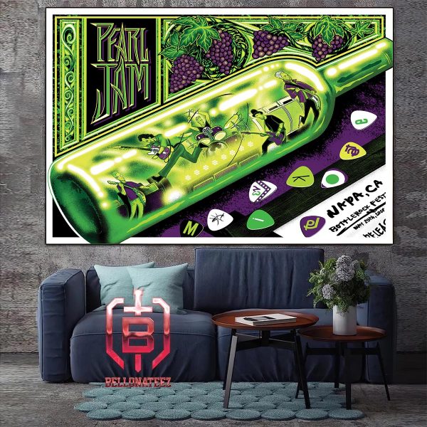 Pearl Jam Dark Matter World Tour Event Poster At Bottlerock Fest At Napa CA May 25th 2024 Home Decor Poster Canvas
