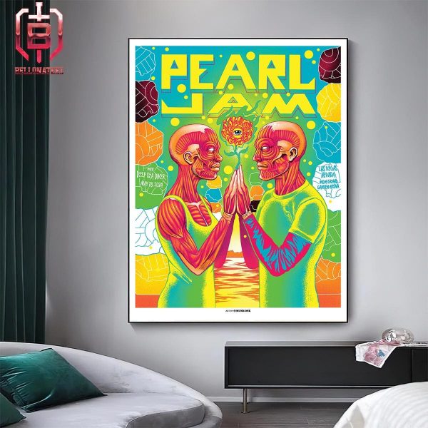 Pearl Jam Event Poster Night 2 At MGM Grand Garden Arena In Nevada Las Vegas On May 18th 2024 Home Decor Poster Canvas