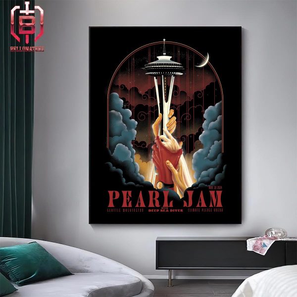 Pearl Jam Event Poster Show At Climate Pledge Arena In Seattle WA On May 30th 2024 Home Decor Poster Canvas