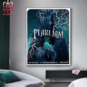 Pearl Jam Event Poster Show With Deep Sea Diver At Moda Center In Portland Oregon On May 10th 2024 Home Decor Poster Canvas
