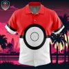 Poke Balls Pokemon Beach Wear Aloha Style For Men And Women Button Up Hawaiian Shirt