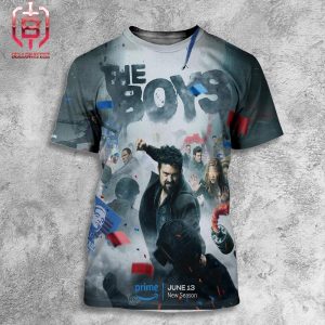 Poster Of Billy Butcher The Boys Arrives On Prime June 13th 2024 All Over Print Shirt