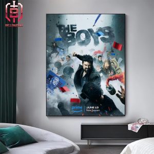 Poster Of Billy Butcher The Boys Arrives On Prime June 13th 2024 Home Decor Poster Canvas