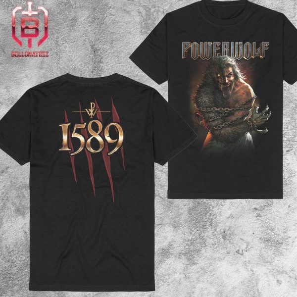 Powerwolf New Single 1589 Merchandise Limited Two Sides Unisex T-Shirt