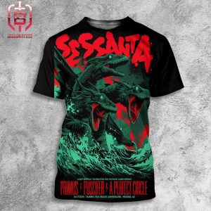Puscifer Sessanta Official Poster For Show On April 17th 2024 At Talking Stick Resort Amphitheatre In Phoenix AZ All Over Print Shirt
