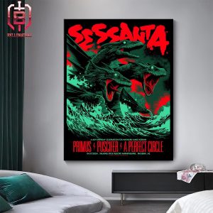 Puscifer Sessanta Official Poster For Show On April 17th 2024 At Talking Stick Resort Amphitheatre In Phoenix AZ Home Decor Poster Canvas