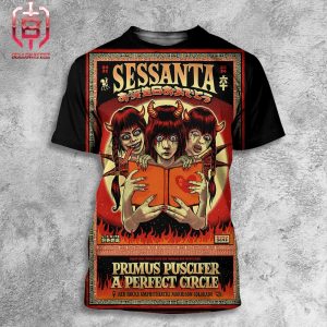 Puscifer Sessanta Official Poster For Show On April 26th 2024 At Red Rocks Amphitheater In Morrison Colorado All Over Print Shirt