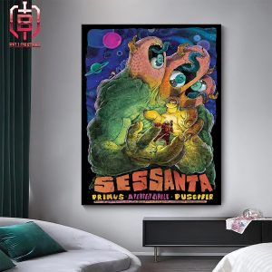 Puscifer Sessanta Official Poster On April 21st 2024 At Greek Theatre Berkeley CA Home Decor Poster Canvas