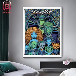 Puscifer Sessanta Poster For Show At Cynthia Woods Mitchell Pavillon In The Woodlands Texas On April 13rd 2024 Home Decor Poster Canvas