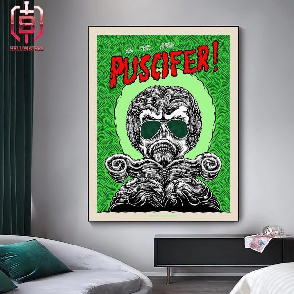 Puscifer Sessanta Poster For Show At Holywood Bowl In Los Angeles California On April 20th 2024 Home Decor Poster Canvas
