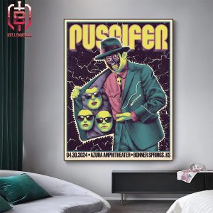 Puscifer Sessanta Poster Show At Azura Amphitheater In Bonner Springs KS On April 30th 2024 Home Decor Poster Canvas